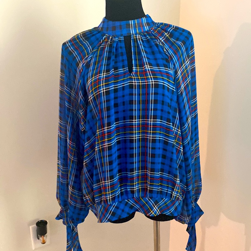 New York and Company 7th Avenue Design Studio Multicolor sheet blouse